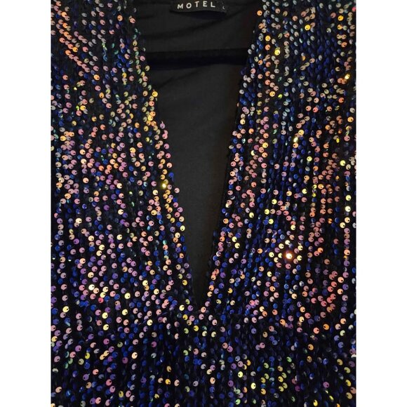 Motel Rocks brand color changing sequin dress large free shipping - Picture 5 of 9